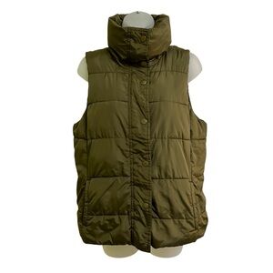 Old Navy Green Salamander Puffer Vest Fall Winter Outerwear Outdoors Sz Medium